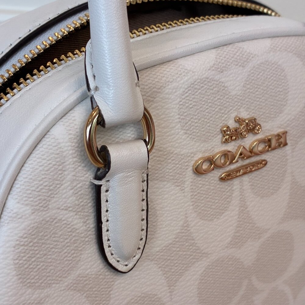 NWOT Coach Sydney Satchel In Signature Canvas CA591 - Picture 9 of 15